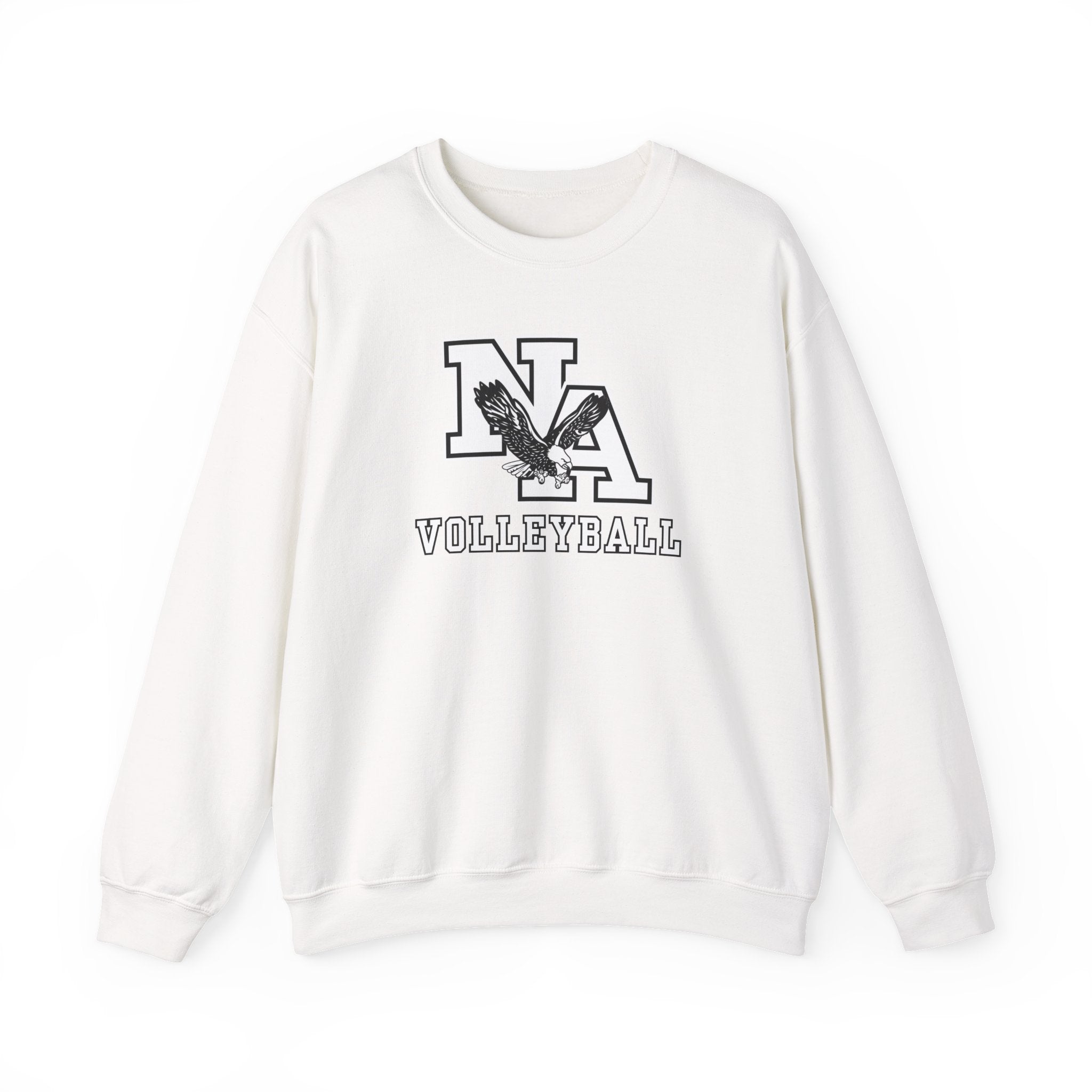 Adult Unisex New Albany Volleyball Classic White and Black Logo Graphic Sweatshirt