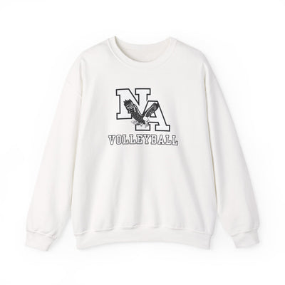 Adult Unisex New Albany Volleyball Classic White and Black Logo Graphic Sweatshirt