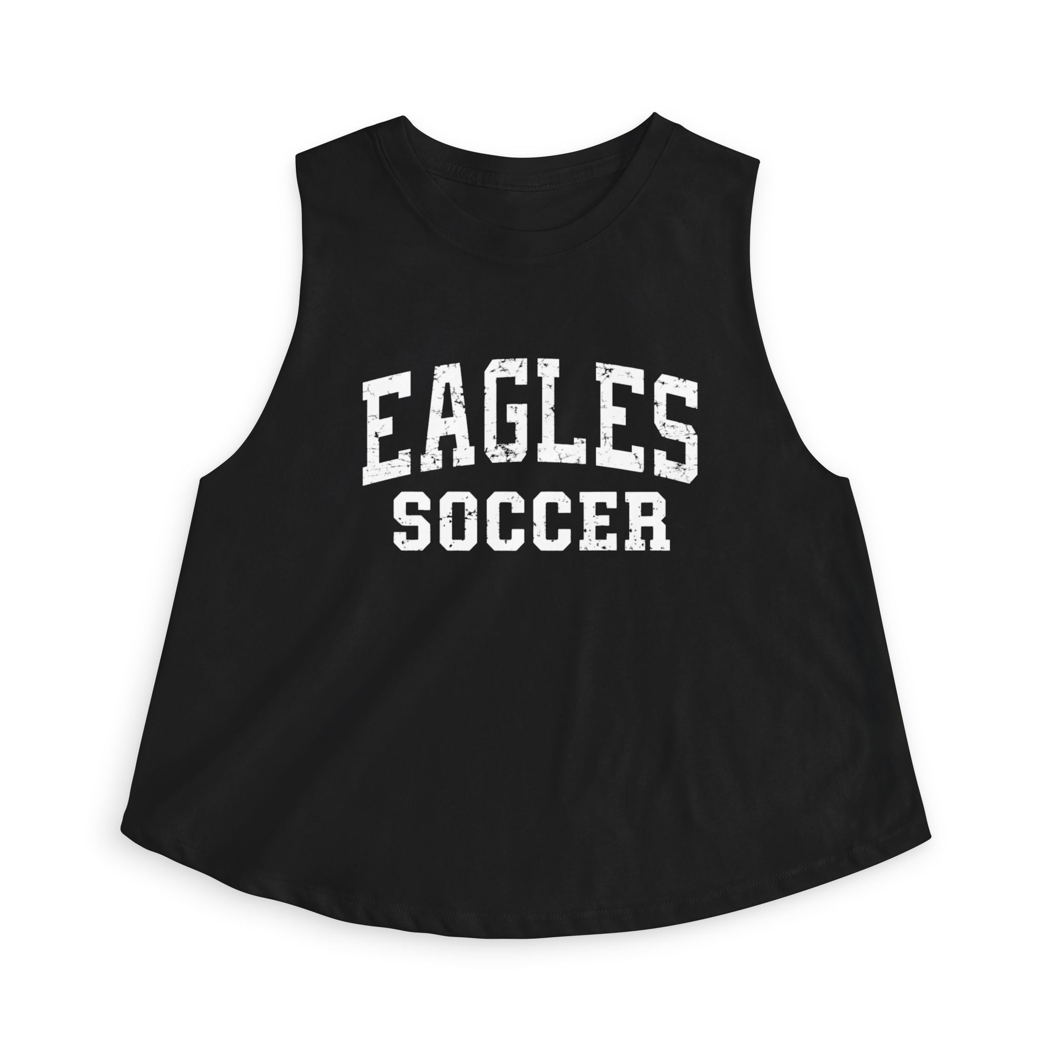 Women's New Albany Eagles Soccer Vintage Distressed Graphic Crop Tank
