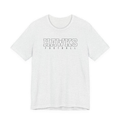 Adult Unisex Westerville Central Block Hawks Football Graphic Short Sleeve Soft Tee