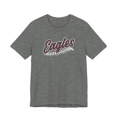Adult Unisex New Albany Script Stitch Eagles Graphic Short Sleeve Soft Tee