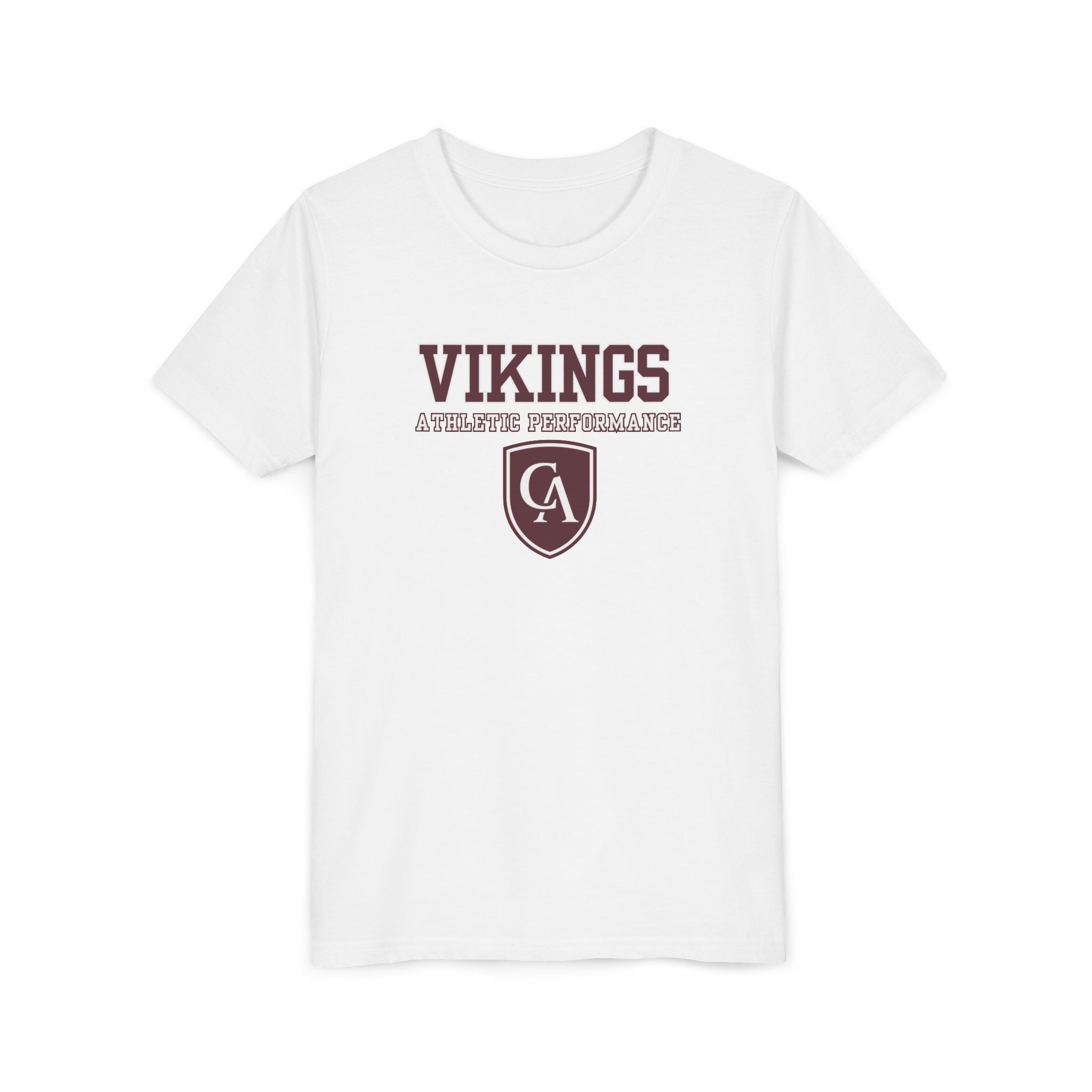 Youth Columbus Academy Vikings Athletic Performance Graphic Short Sleeve Bella + Canvas Soft Tee