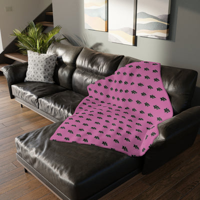 Classic Eagles Logo Super Soft Velveteen Microfiber Blanket (Two-sided print) - PINK OCTOBER
