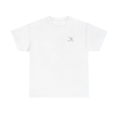 Adult Unisex Heavy Cotton Short Sleeve Tee - Blue Jennings Logo