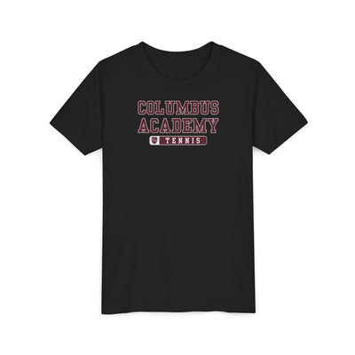 Youth Columbus Academy Tennis Graphic Short Sleeve Bella + Canvas Soft Tee