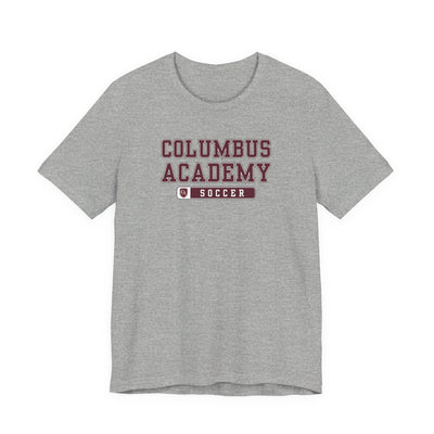 Adult Unisex Columbus Academy Soccer Graphic Short Sleeve Bella + Canvas Soft Tee