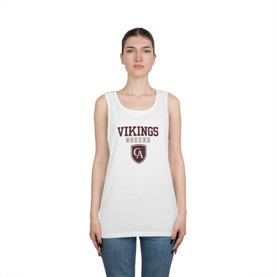 Adult Unisex Columbus Academy Vikings Soccer Graphic Gildan Heavy Blend Cotton Tank