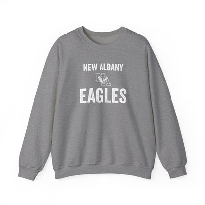 Adult Unisex Vintage Distressed New Albany Eagles Graphic Sweatshirt