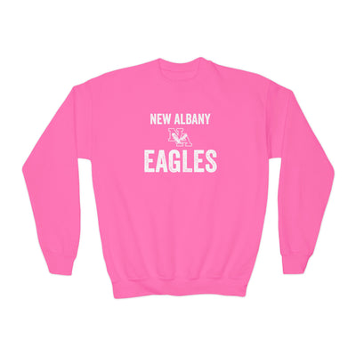 Youth New Albany Vintage Distressed New Albany Eagles Graphic Sweatshirt