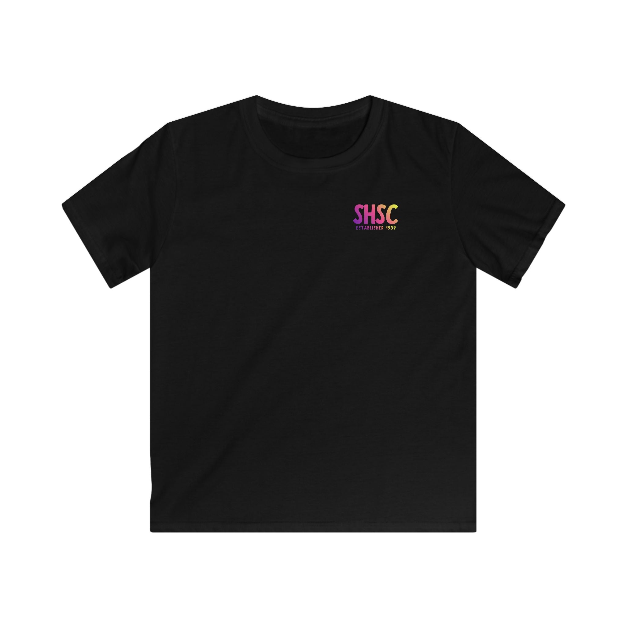 Youth South Hills Swim Club SHSC Ombre Graphic Short Sleeve Gildan Softstyle Tee