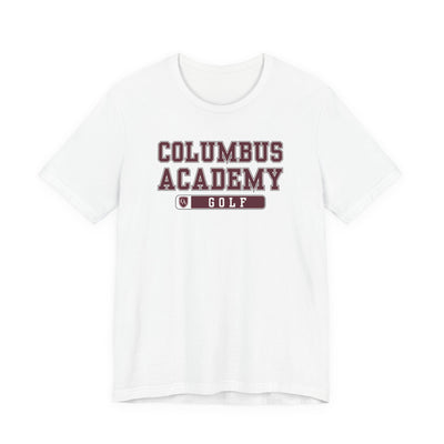 Adult Unisex Columbus Academy Golf Graphic Short Sleeve Bella + Canvas Soft Tee