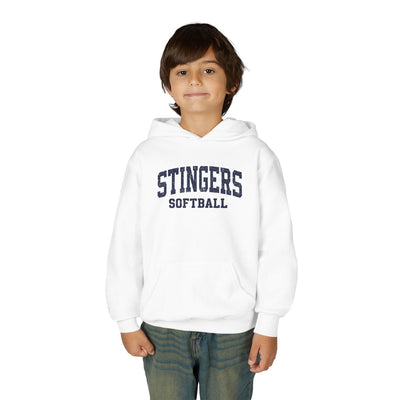 Youth Stingers Softball Vintage Distressed Graphic Hoodie