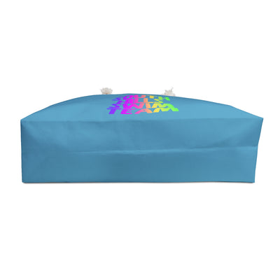 South Hills Swim Team Neon Rainbow Graphic Large Summer Tote