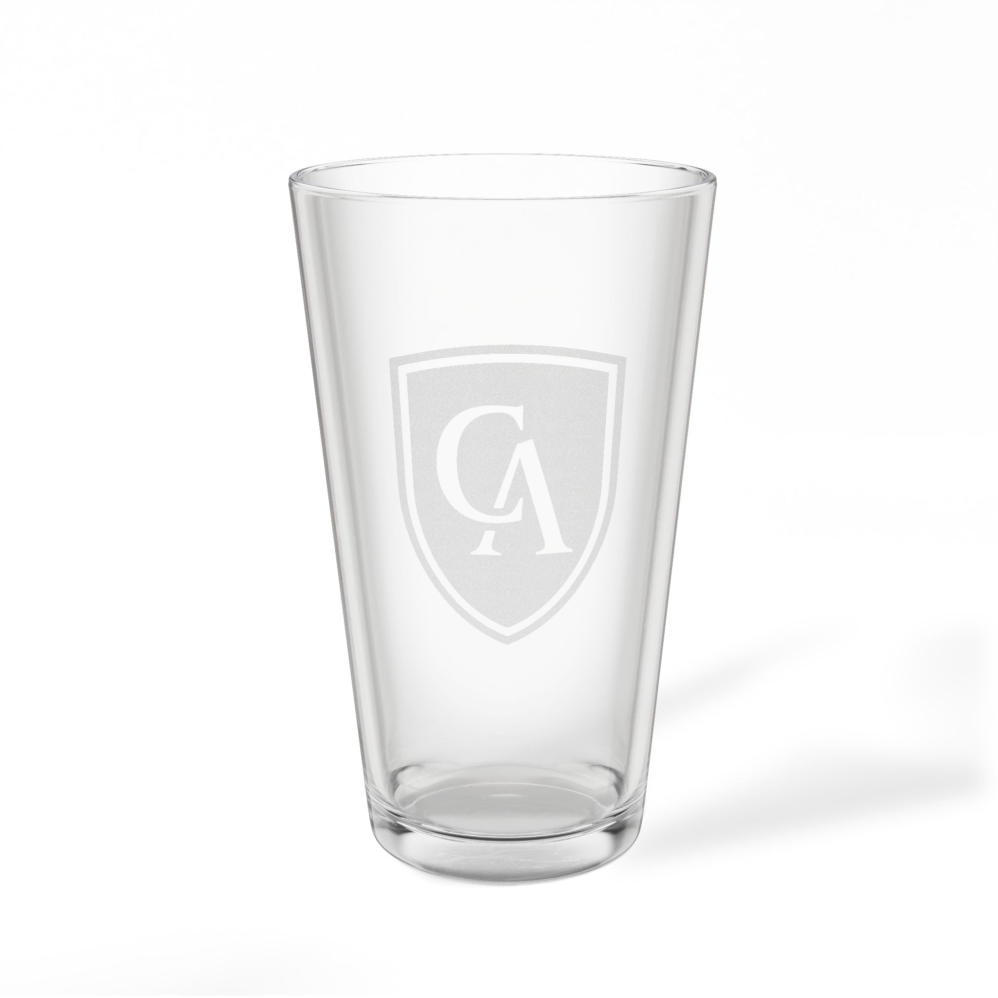 Columbus Academy Logo Engraved Pint Glass