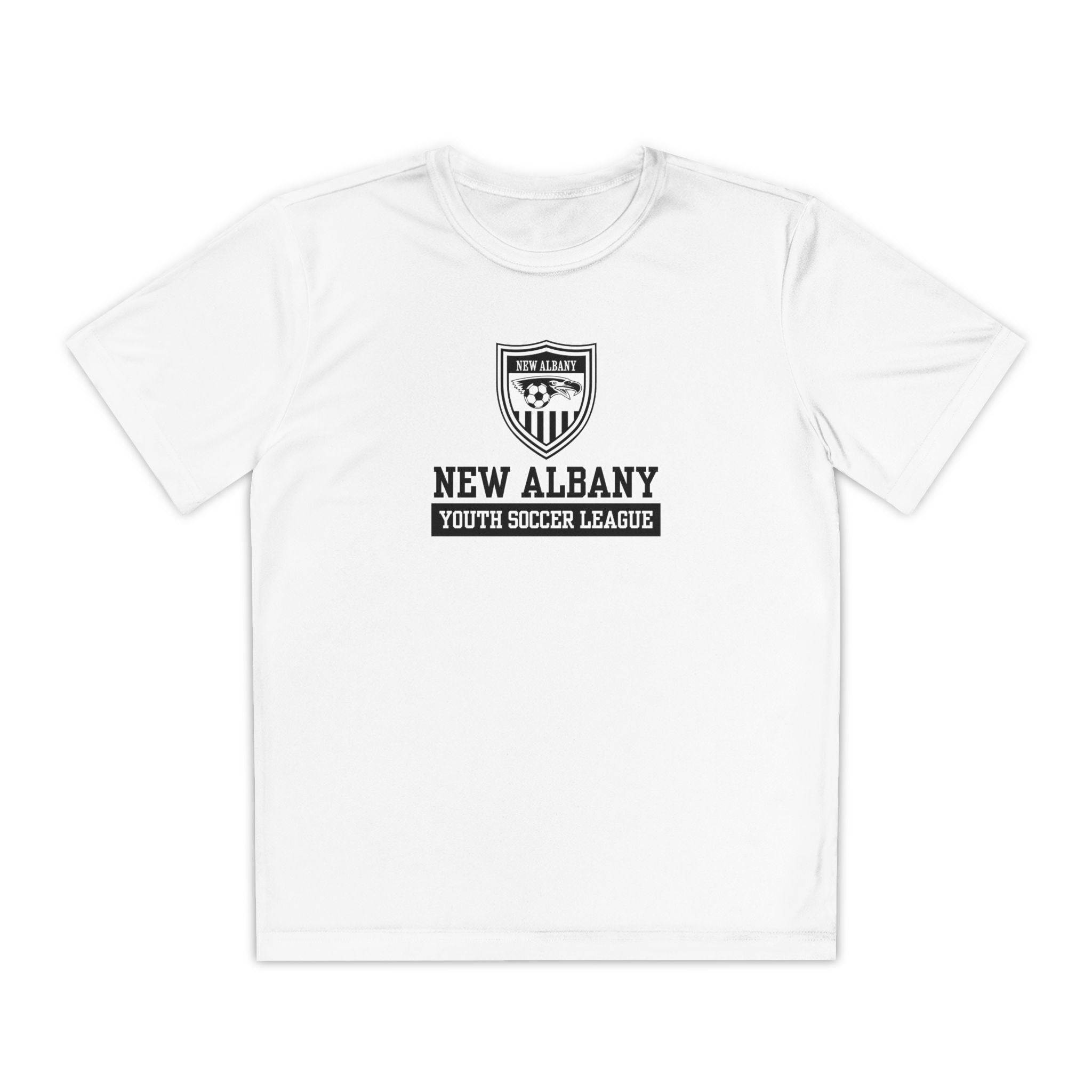 Youth New Albany Youth Soccer League Game Day Graphic Sport-Tek Competitor Performance Tee