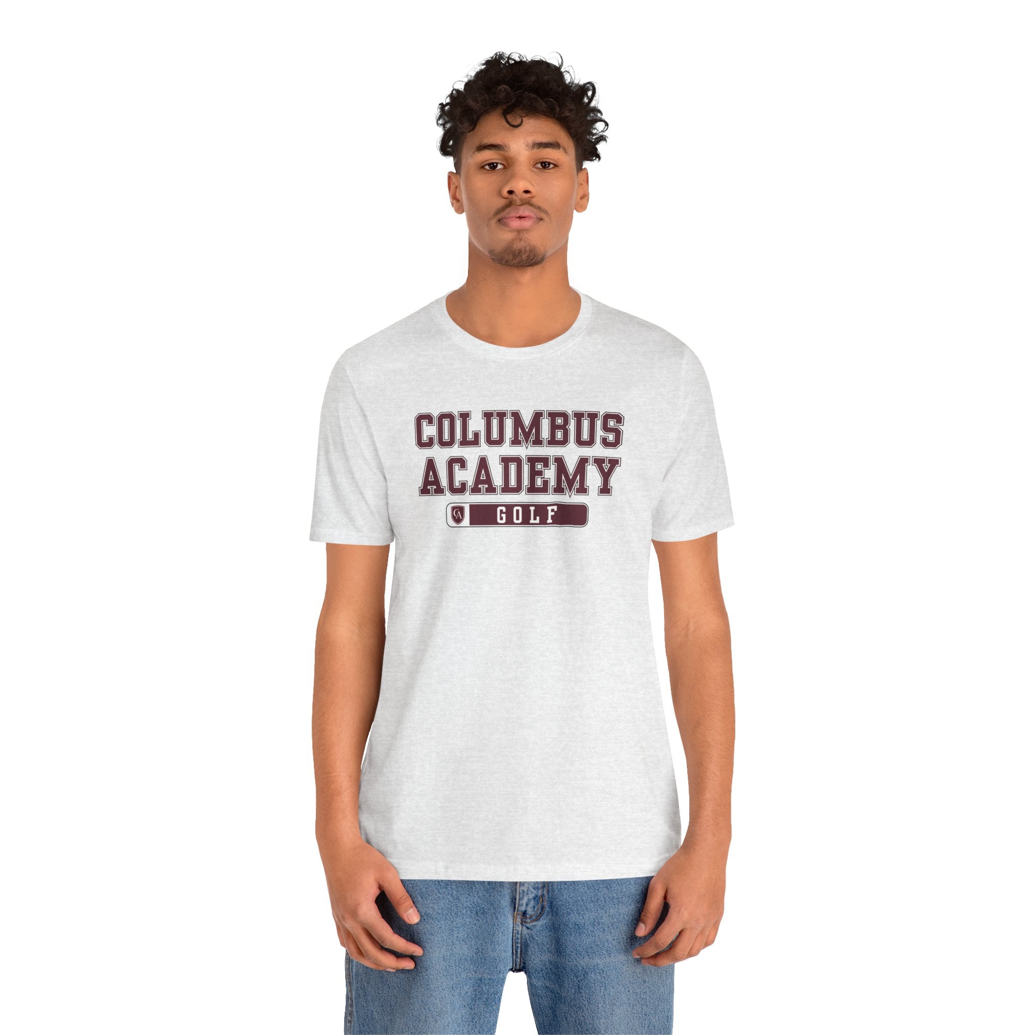 Adult Unisex Columbus Academy Golf Graphic Short Sleeve Bella + Canvas Soft Tee
