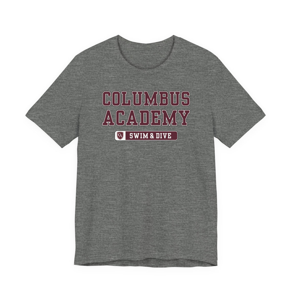 Adult Unisex Columbus Academy Swim & Dive Graphic Short Sleeve Bella + Canvas Soft Tee