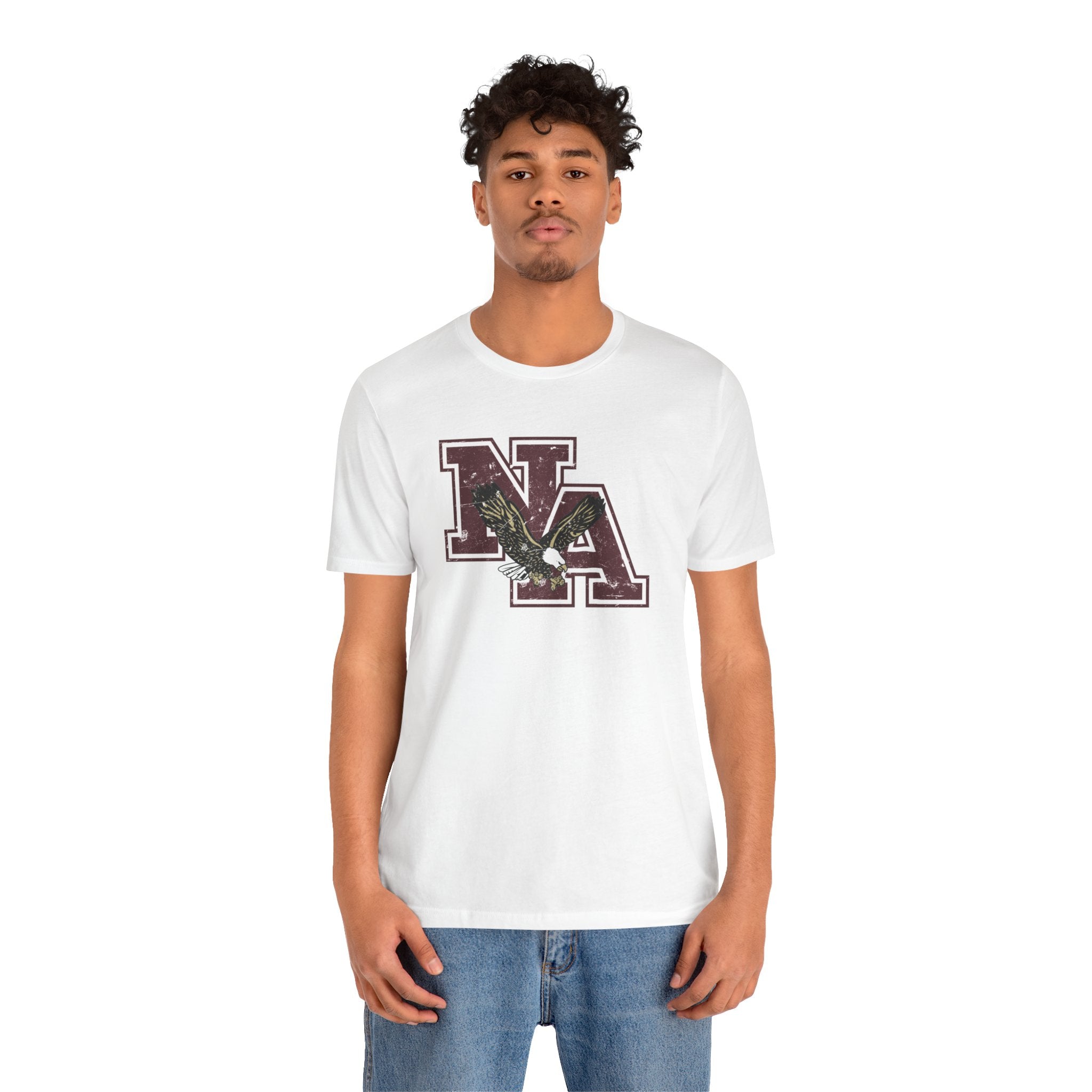 Adult Unisex Vintage Distressed Maroon Logo Short Sleeve Soft Tee