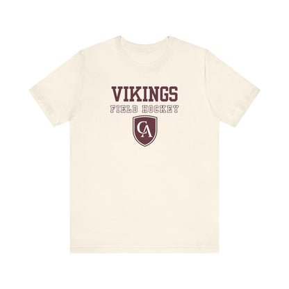 Adult Unisex Columbus Academy Vikings Field Hockey Graphic Short Sleeve Bella + Canvas Soft Tee