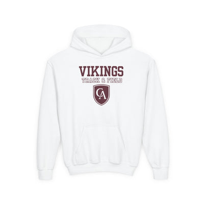 Youth Columbus Academy Vikings Track & Field Graphic Gildan Heavy Blend Hoodie