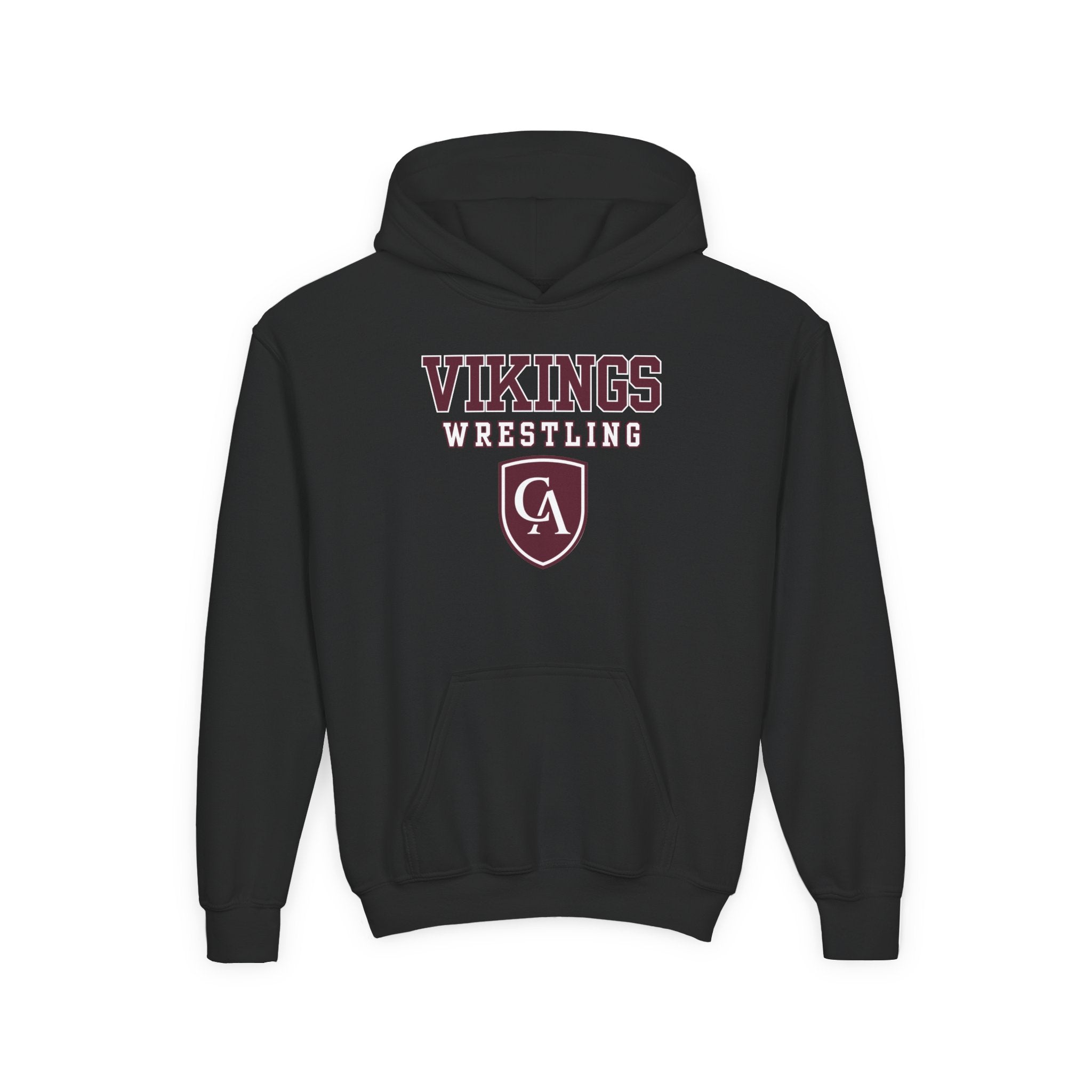 Youth Columbus Academy Vikings Wrestling Graphic Gildan Heavy Blend Hoodie