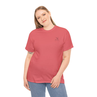 Adult Unisex Heavy Cotton Short Sleeve Tee - Black Notre Dame Village Jennings Logo