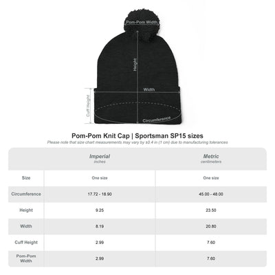 OWU Baseball Pom Pom Knit Hat with Embroidered Logo