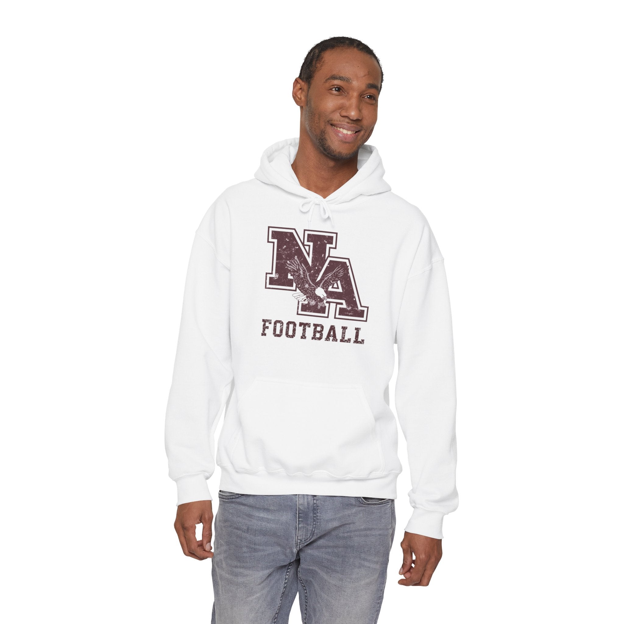 Adult Unisex New Albany Football Distressed Vintage Logo Graphic Hoodie