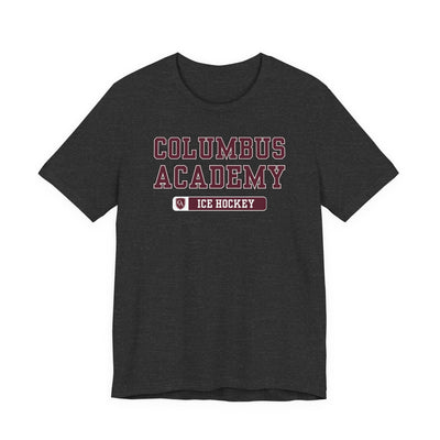 Adult Unisex Columbus Academy Ice Hockey Graphic Short Sleeve Bella + Canvas Soft Tee