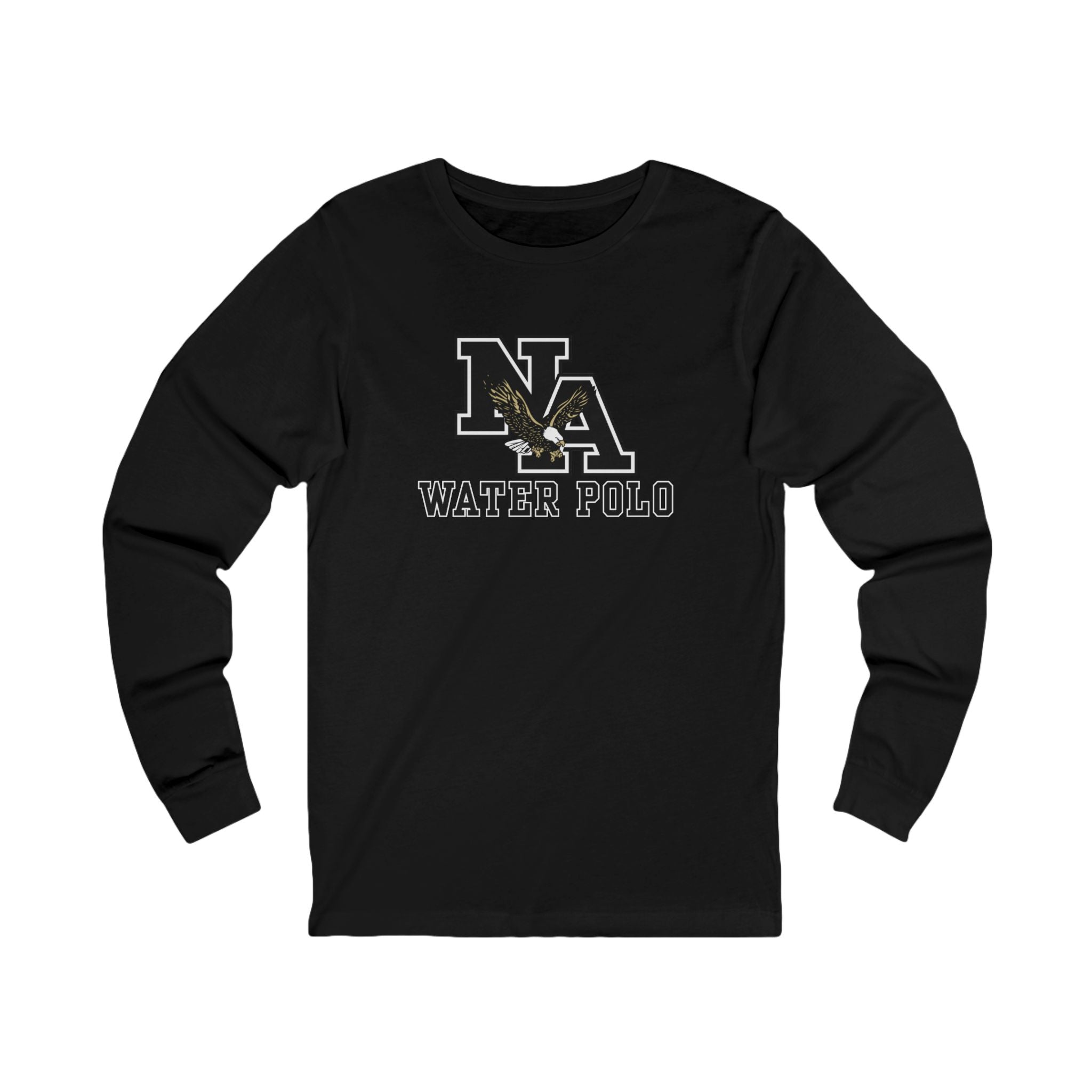 Adult Unisex New Albany Water Polo Classic Black Logo Graphic Long Sleeve Soft Tee