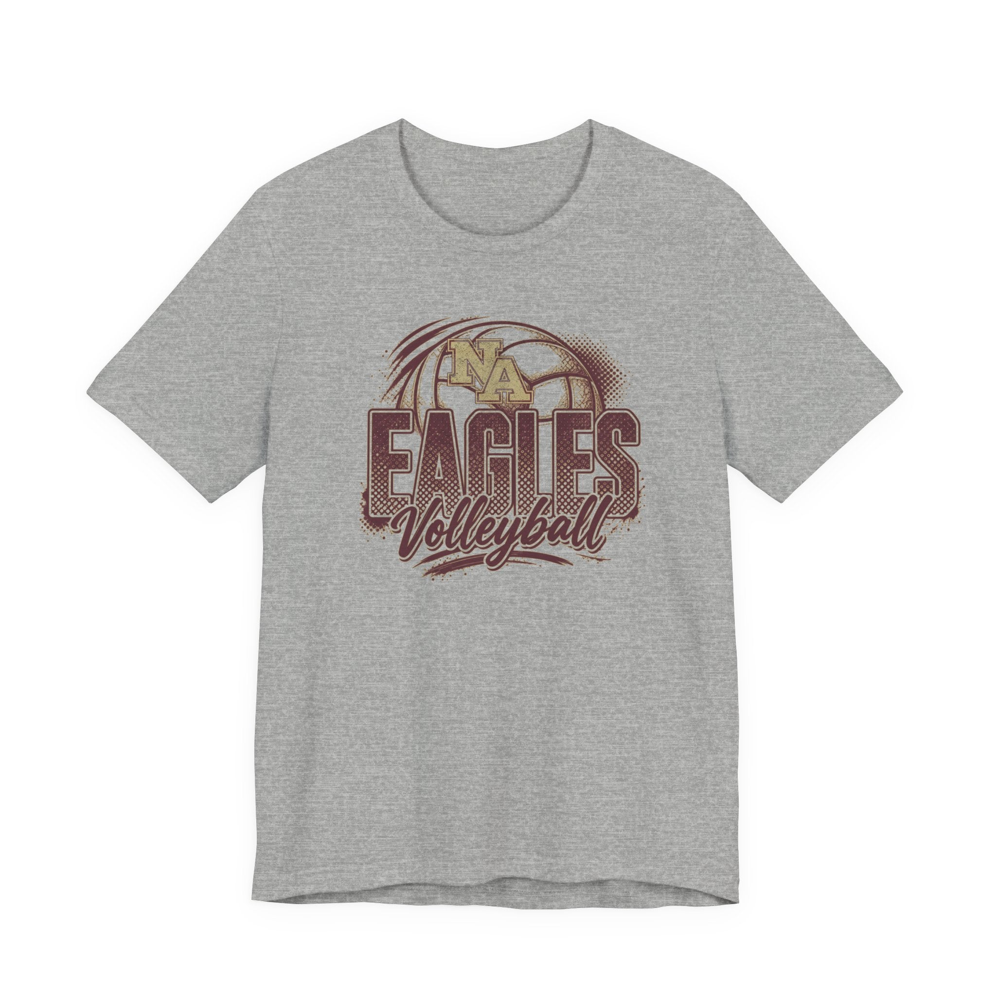 Adult Unisex New Albany Eagles Ombre Volleyball Graphic Short Sleeve Soft Tee