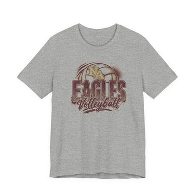Adult Unisex New Albany Eagles Ombre Volleyball Graphic Short Sleeve Soft Tee