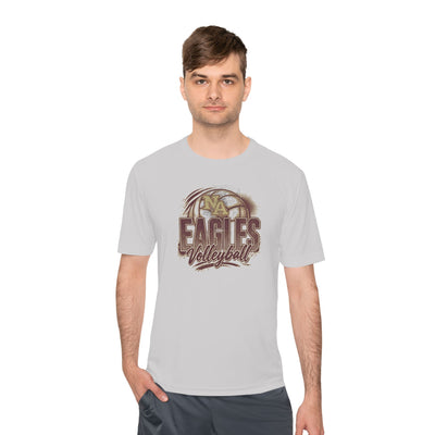 Adult Unisex New Albany Eagles Ombre Volleyball Graphic Sport-Tek Competitor Performance Tee