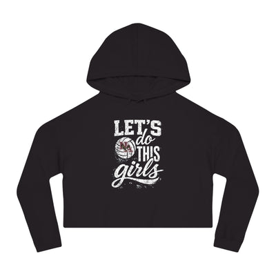 Women's New Albany Eagles Let's Do This Girls Graphic Crop Hoodie