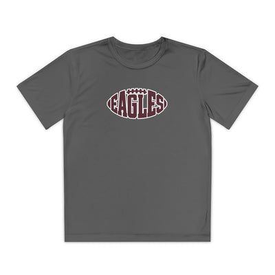 Youth New Albany Football Eagle Ball Graphic Sport-Tek Competitor Performance Tee