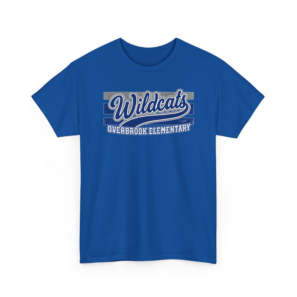 Adult Unisex Overbrook Elementary Wildcats Vintage Distressed Spirit Graphic Gildan Classic Tee