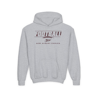 Youth New Albany Eagles Goal Line Maroon Graphic Hoodie