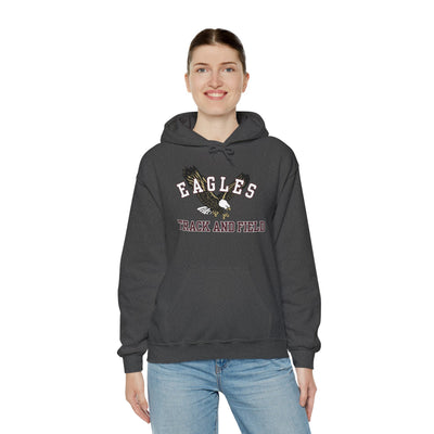 Adult Unisex Flying Track and Field Eagle Graphic Hoodie