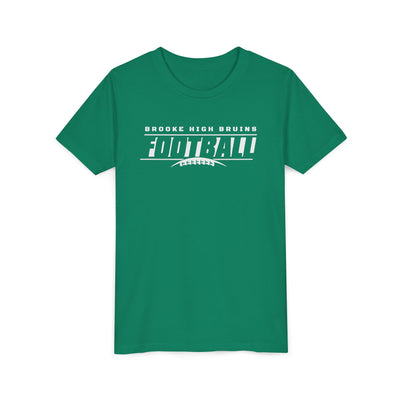 Youth Brooke High Bruins Goal Line Graphic Short Sleeve Soft Tee