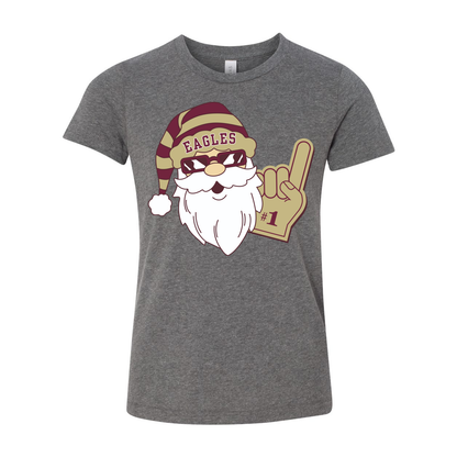 Youth Santa Eagles Fan Graphic Short Sleeve Soft Tee