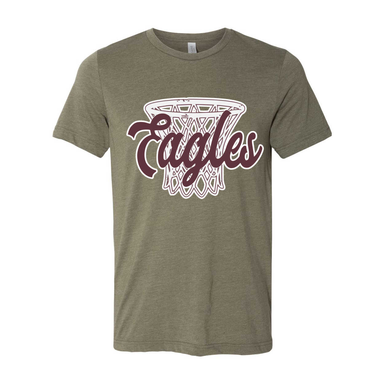 Adult Unisex Super Soft Vintage Eagles Hoops Basketball Short Sleeve Graphic Tee