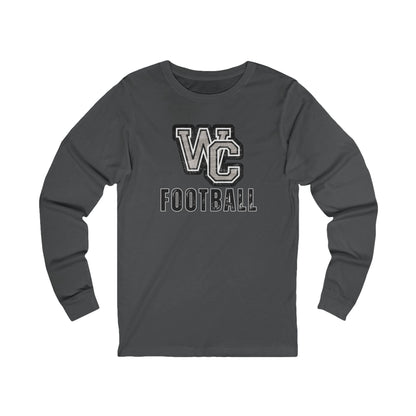 Adult Unisex Vintage Distressed Westerville Central Football Graphic Long Sleeve Soft Tee