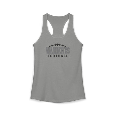 Women's Westerville Central Warhawks Football Laces Graphic Next Level Racerback Tank