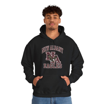 Adult Unisex New Albany Vintage Vibes Football Logo Graphic Hoodie