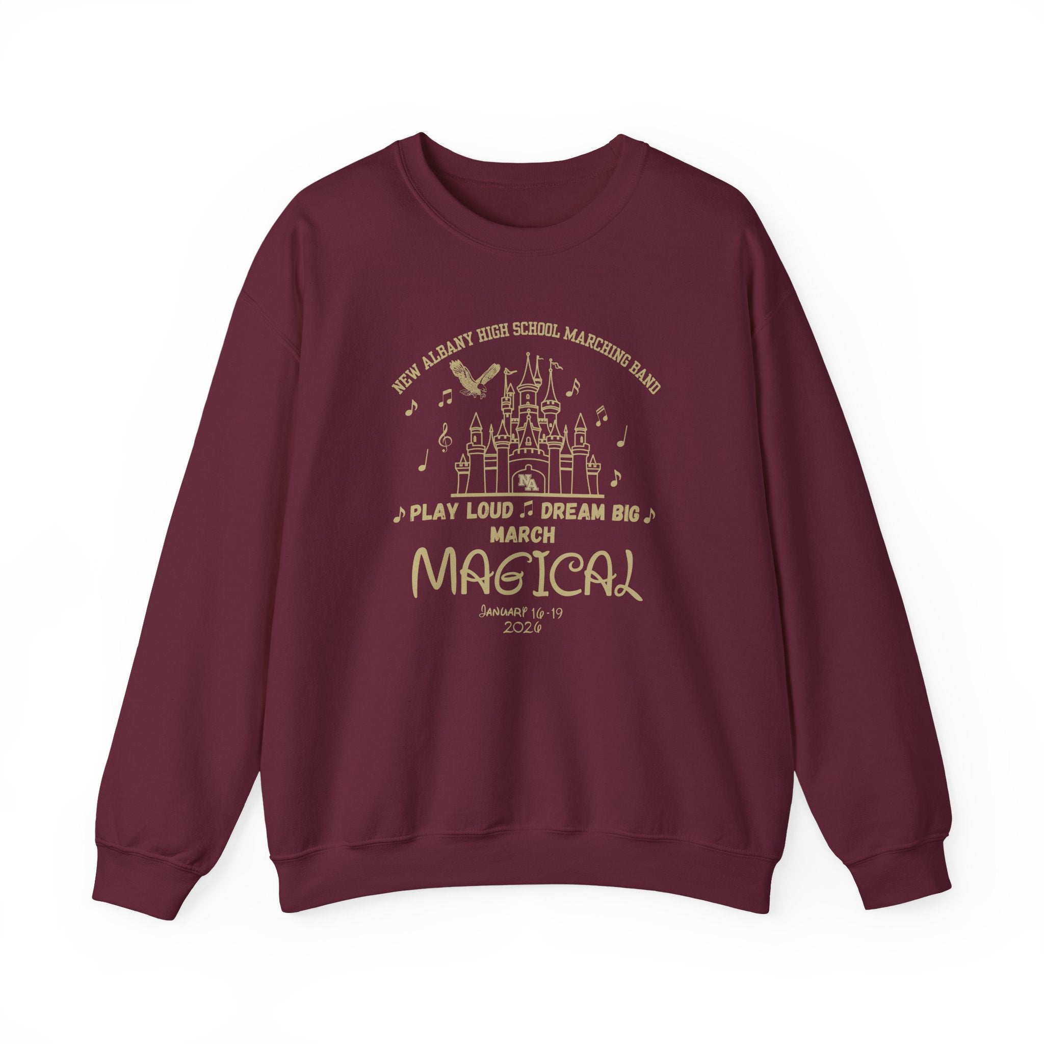 Adult Unisex NAHS Marching Band March Magical Graphic Sweatshirt
