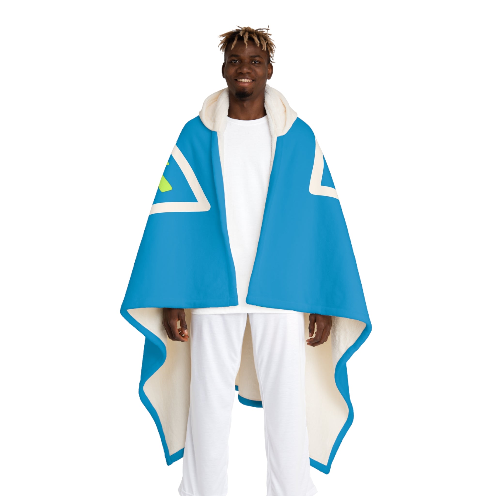 Realize Possibility Support Independence Graphic Hooded Sherpa Fleece Blanket