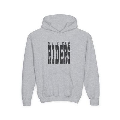 Youth Weir Red Riders Distressed Enlarged Graphic Hoodie