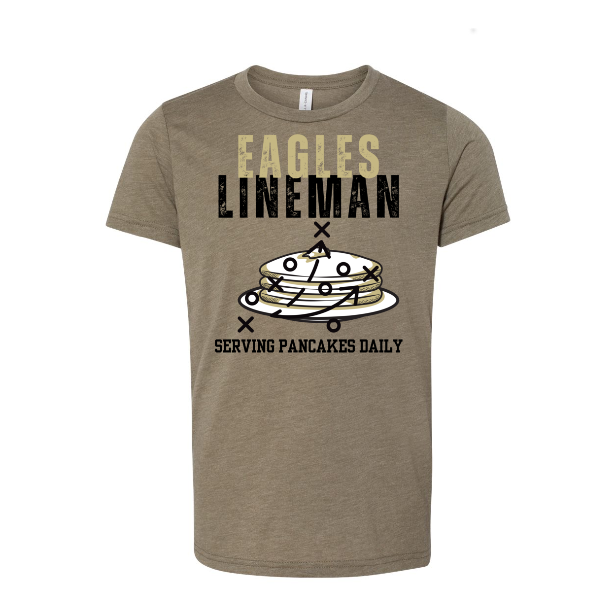 Youth Super Soft Eagles Lineman Pancake Short Sleeve Graphic Tee