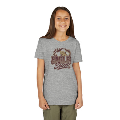 Youth New Albany Eagles Ombre Soccer Graphic Short Sleeve Bella + Canvas Soft Tee