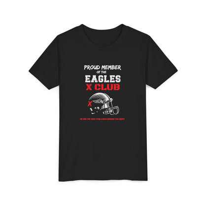 Youth Eagles Red X Club Graphic Short Sleeve Soft Tee